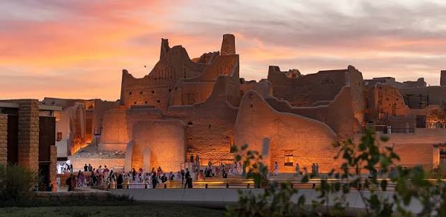 Diriyah og At-Turaif i solnedgang