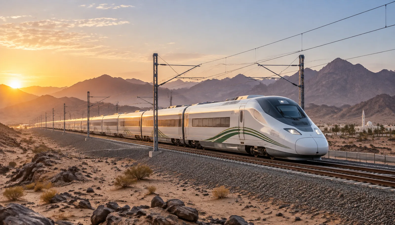 Haramain High-Speed Railway på togreise gjennom Saudi-Arabia